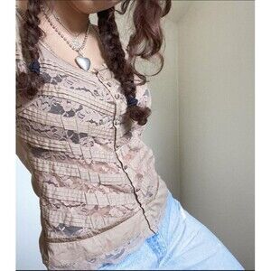 vintage Y2K Bebe L Stan corset-style top coquette fairy core romantic regency